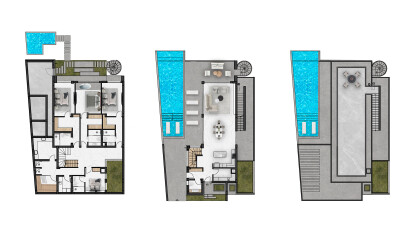 Girne  Küçükerenköy 3+1 Villa Triplex-20